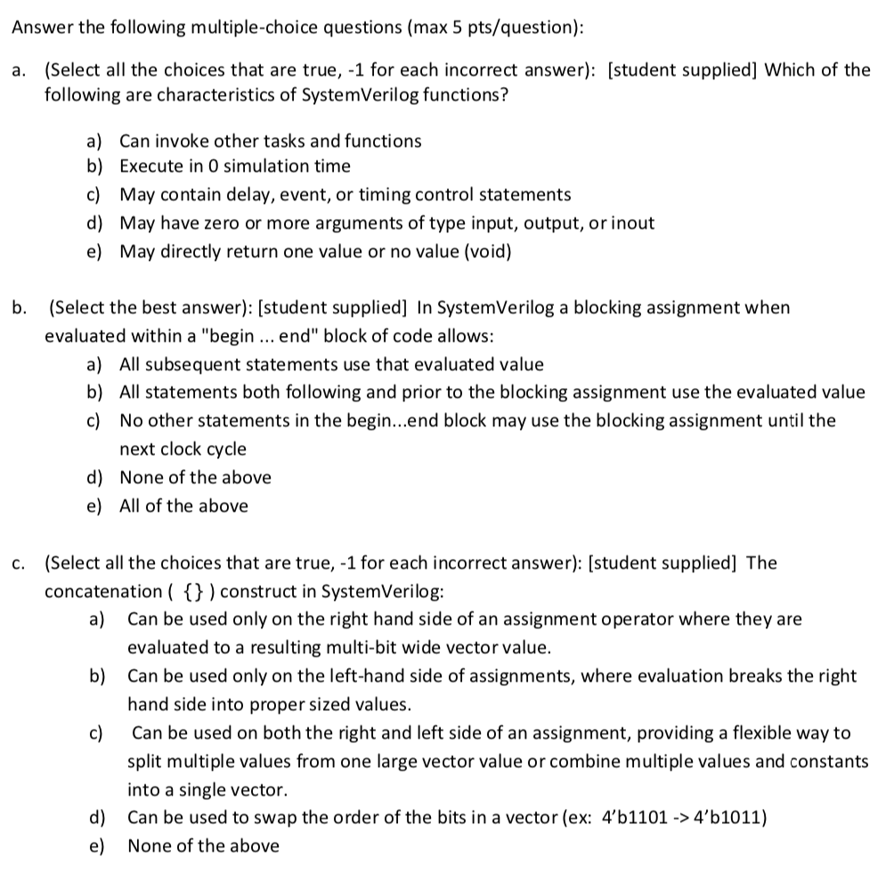 Solved Answer the following multiple-choice questions (max 5 | Chegg.com