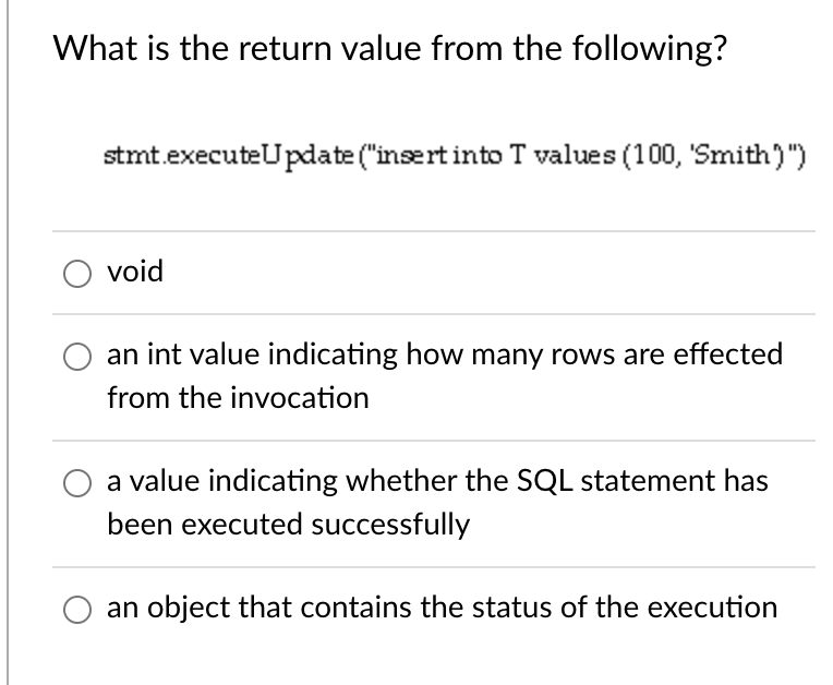 Solved Suppose a prepared statement is created as follows