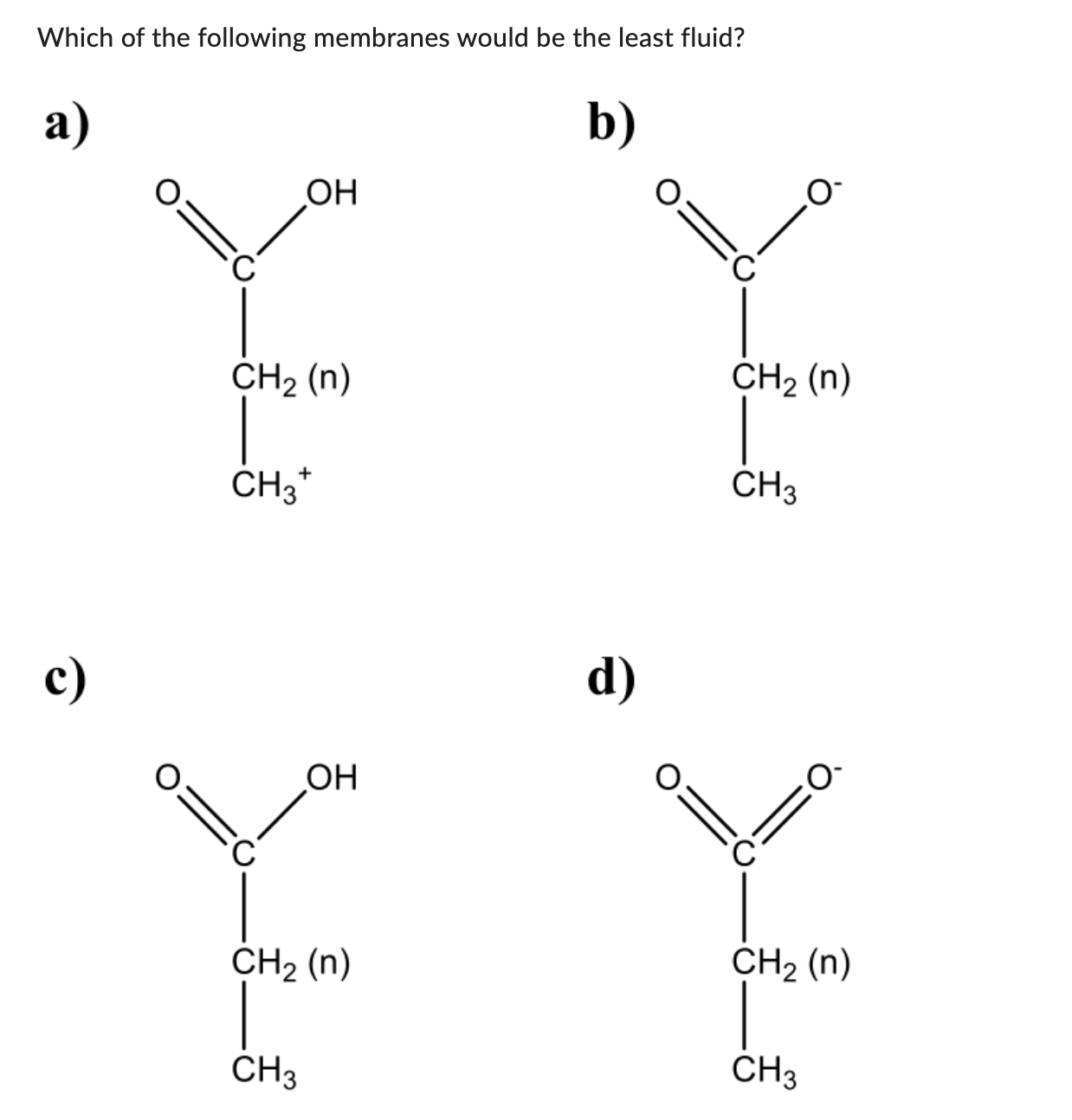 Solved Which of the following membranes would be the least | Chegg.com