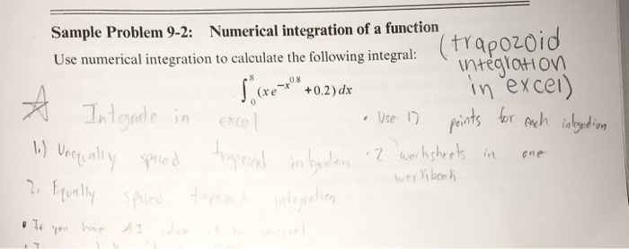 Solved Sample Problem 9-2: Numerical integration of a | Chegg.com
