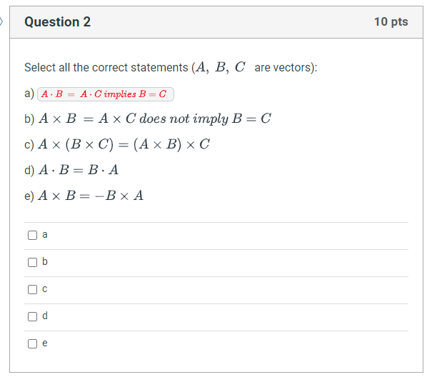 Solved Question 2 10 Pts Select All The Correct Statements | Chegg.com