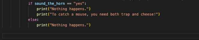 Solved if sound_the_horn == 
