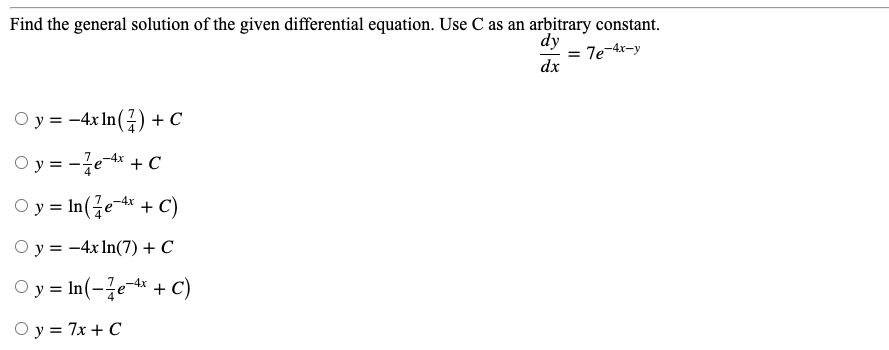 Solved Find The General Solution Of The Given Differential | Chegg.com