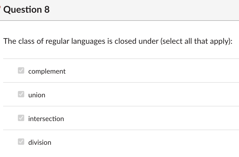 Solved The class of regular languages is closed under Chegg