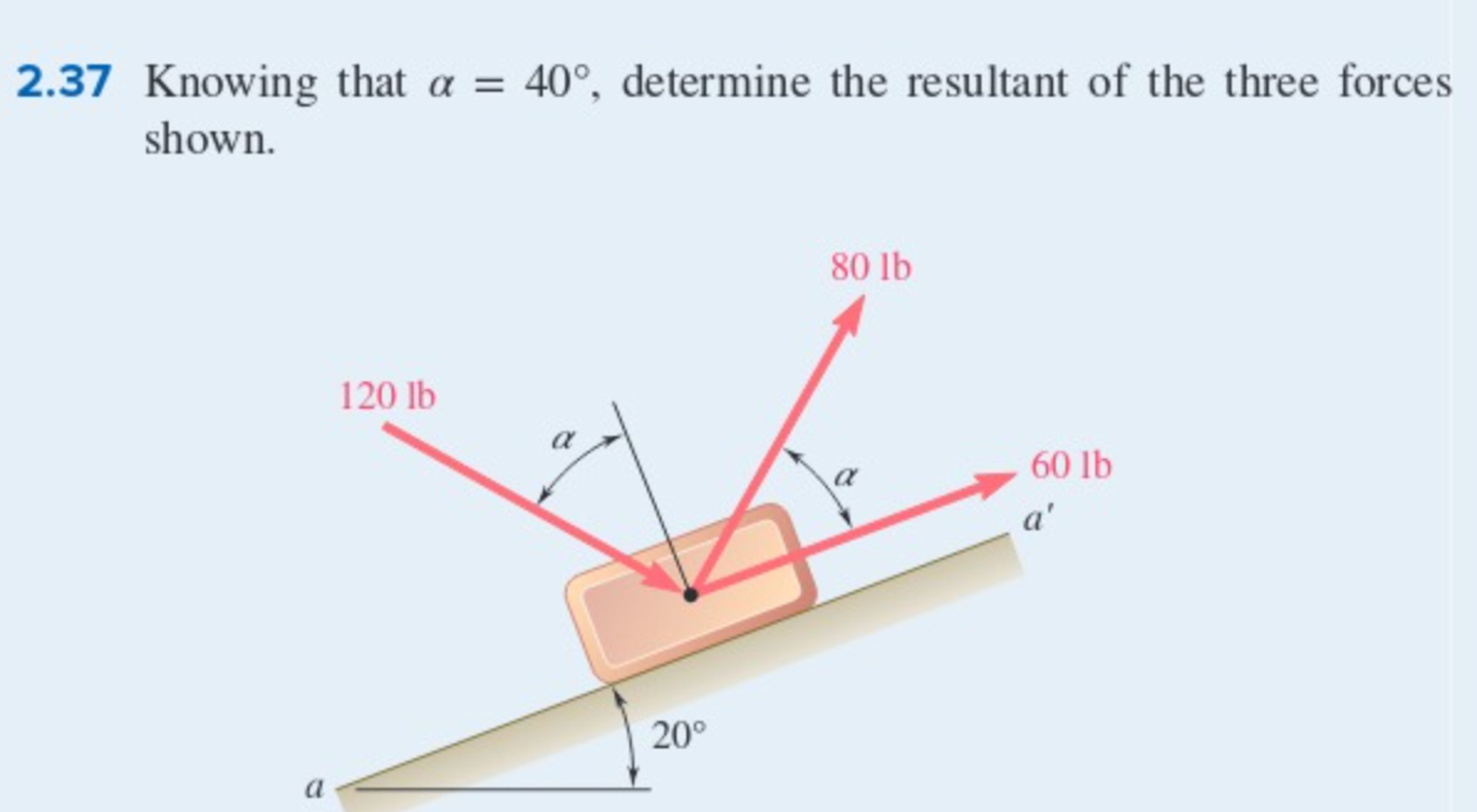 Solved 2.37 ﻿he box is glued to the incline and cannot move. | Chegg.com