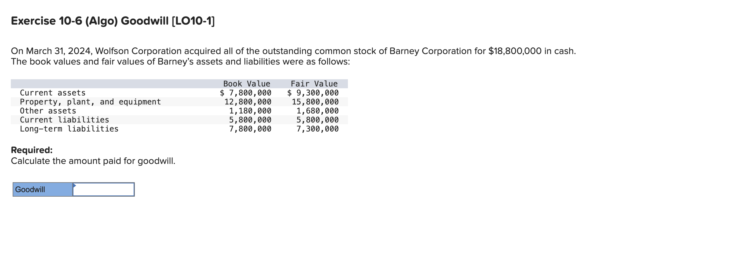 Solved On March 31, 2024, Wolfson Corporation Acquired All | Chegg.com