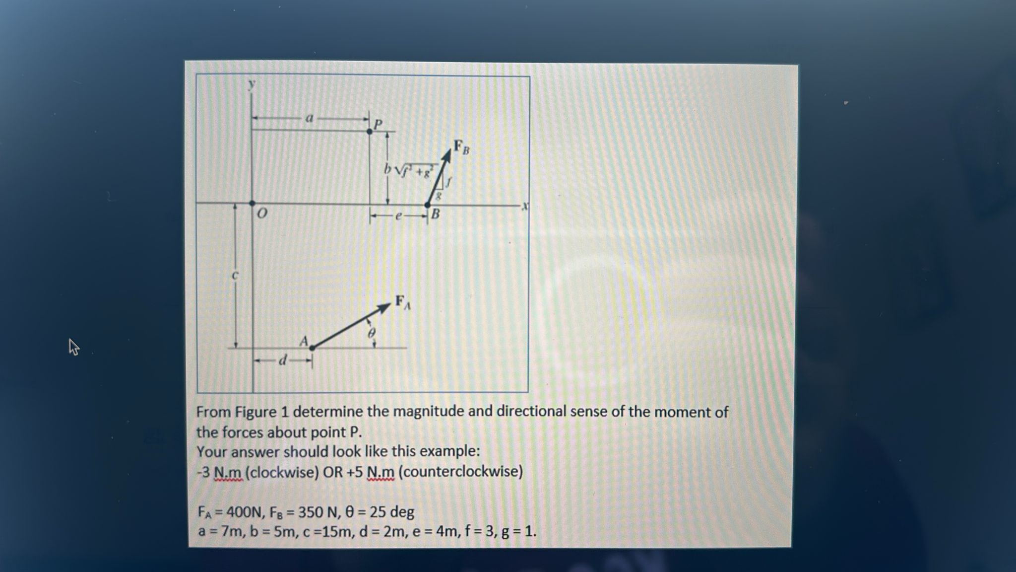 Solved From Figure 1 ﻿determine the magnitude and | Chegg.com