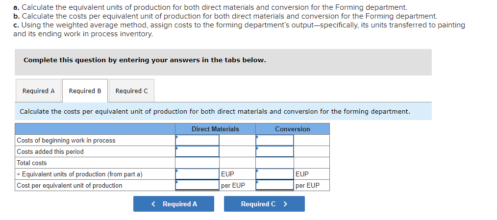 Solved a. Calculate the equivalent units of production for | Chegg.com