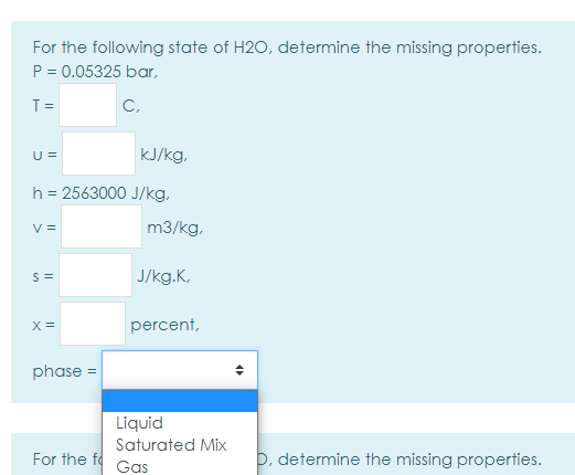 Solved For The Following State Of H Determine The Miss Chegg Com