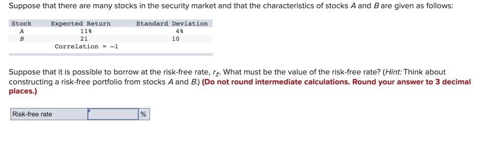 Solved Suppose that there are many stocks in the security | Chegg.com