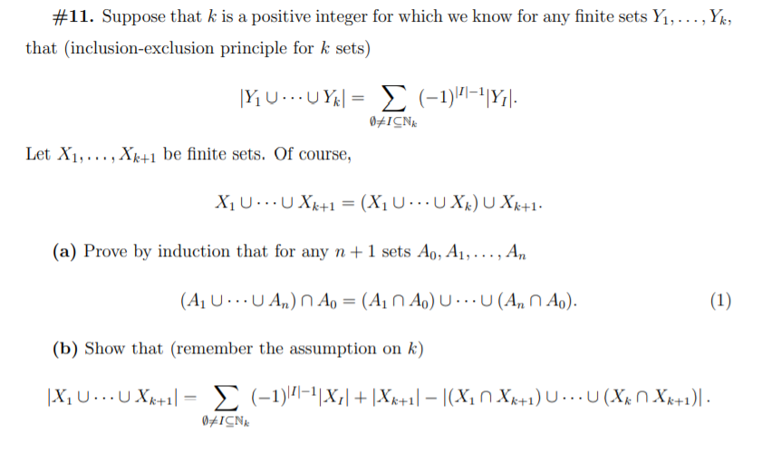 Solved #11. Suppose that k is a positive integer for which | Chegg.com