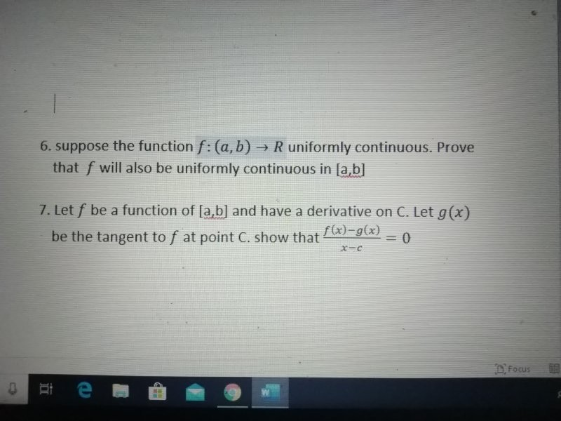 Solved 6. Suppose The Function F:(a, B) → R Uniformly | Chegg.com