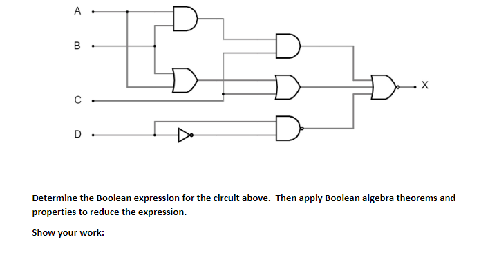Solved Determine the Boolean expression for the circuit | Chegg.com