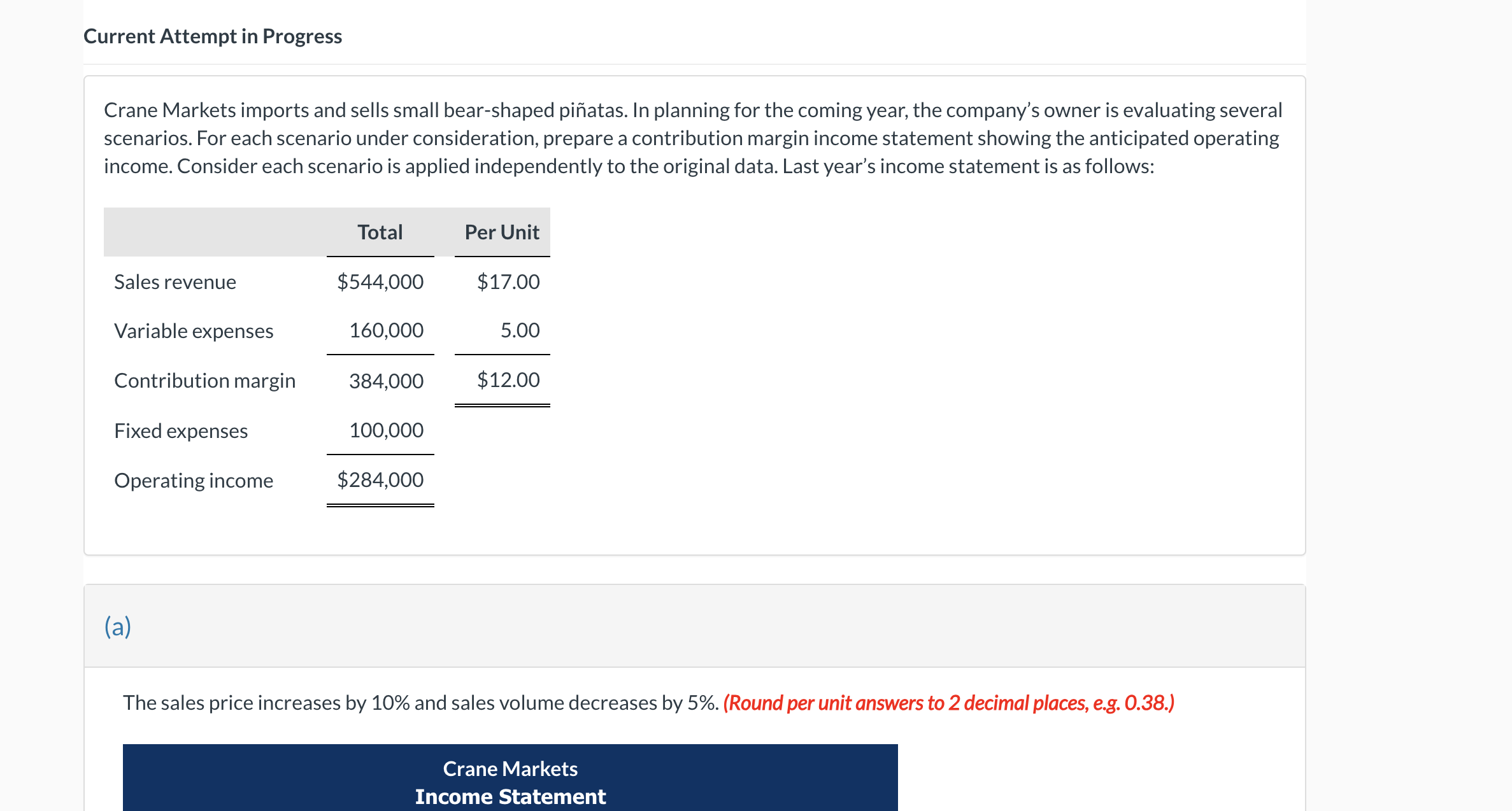 Solved Attempts: 0 Of 3 Used B) The Sales Price Increases By | Chegg.com