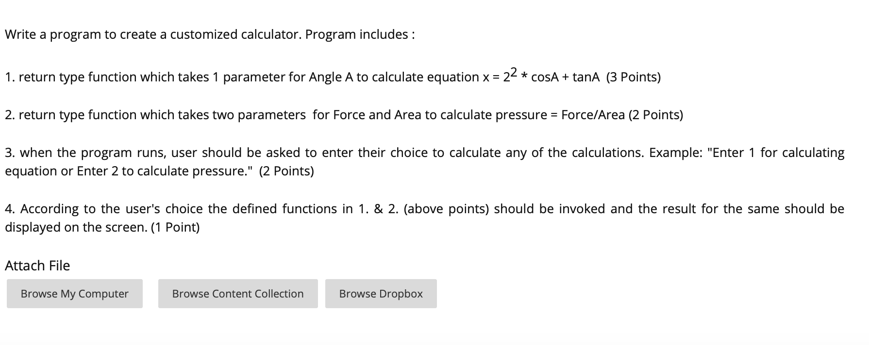 Solved Write a program to create a customized calculator. | Chegg.com