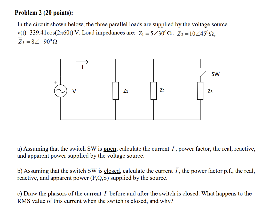 Solved Problem 2 (20 Points): In The Circuit Shown Below, | Chegg.com