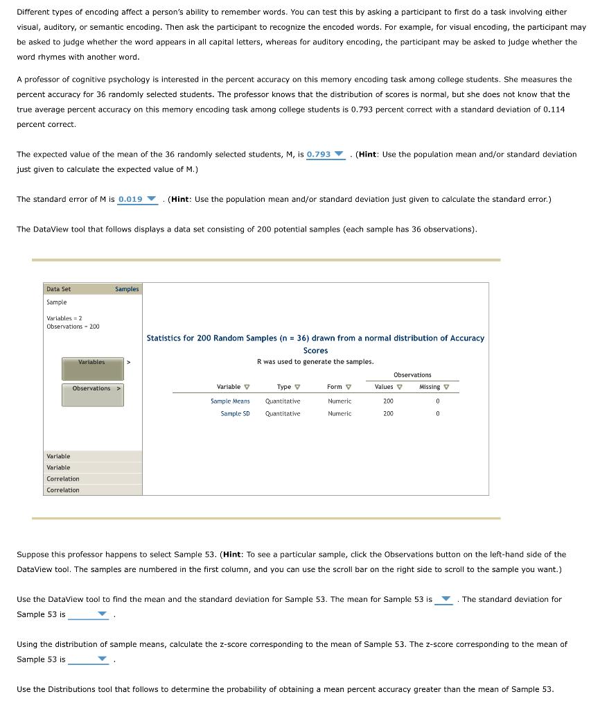 Solved Different Types Of Encoding Affect A Person s Ability Chegg