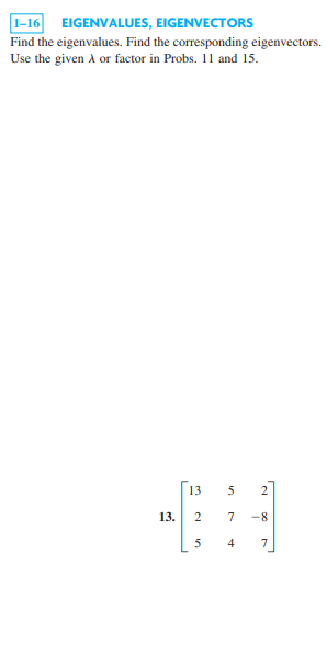 Solved EIGENVALUES, EIGENVECTORS Find The Eigenvalues. Find | Chegg.com