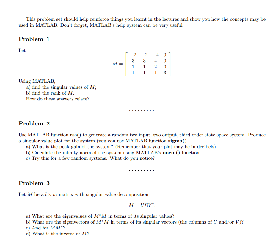 Solved This problem set should help reinforce things you | Chegg.com