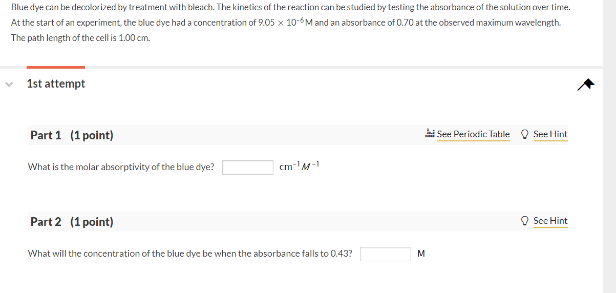 Solved Blue dye can be decolorized by treatment with bleach.
