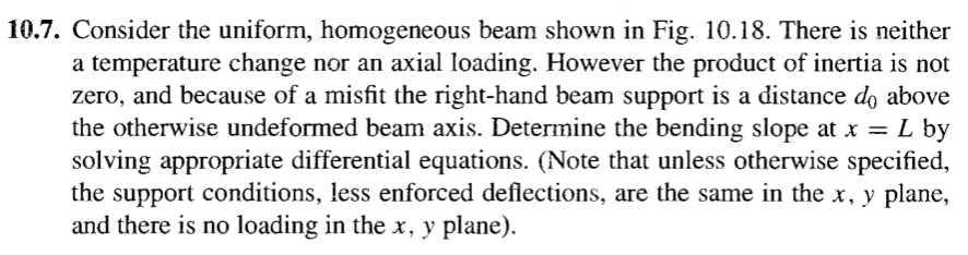 Solved 0.7. Consider the uniform, homogeneous beam shown in | Chegg.com