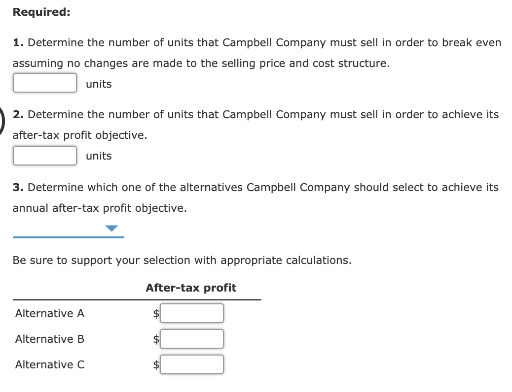 Solved Break Even In Units After Tax Target Income 0557