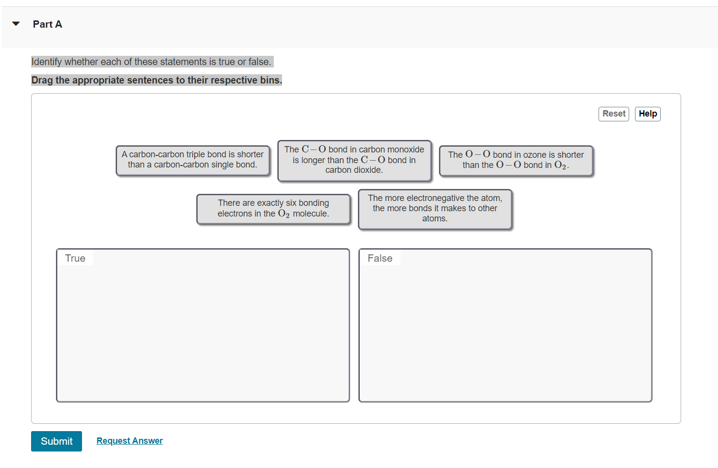 Solved Part A Identify Whether Each Of These Statements Is Chegg