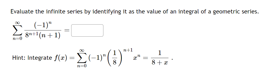 Solved Integrate the given series expansion of f | Chegg.com