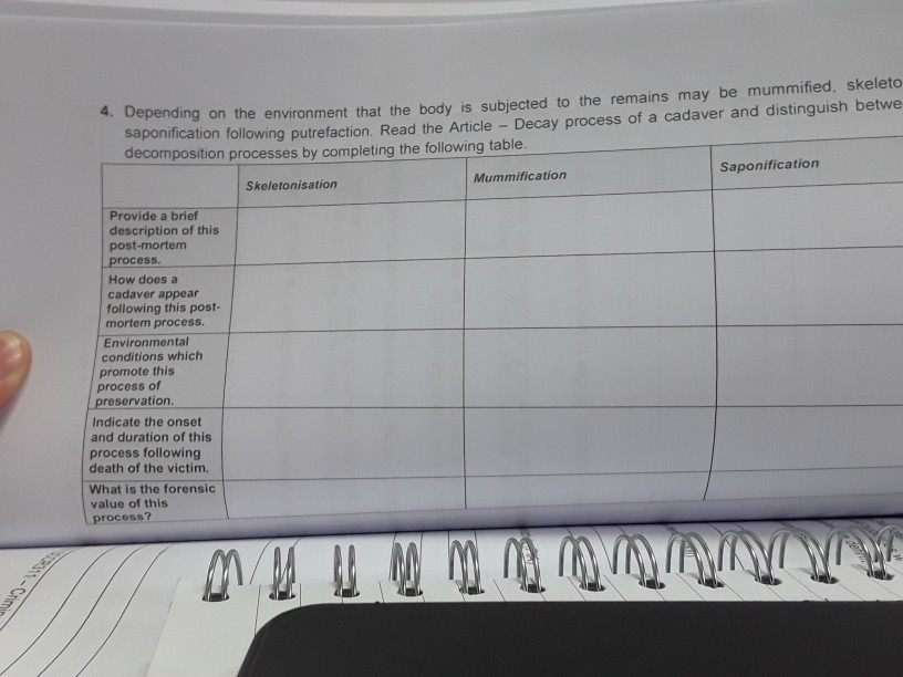 4. Depending on the environme 9 on the environment | Chegg.com