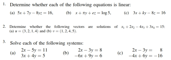 Solved 1 Determine Whether Each Of The Following Equations Chegg Com