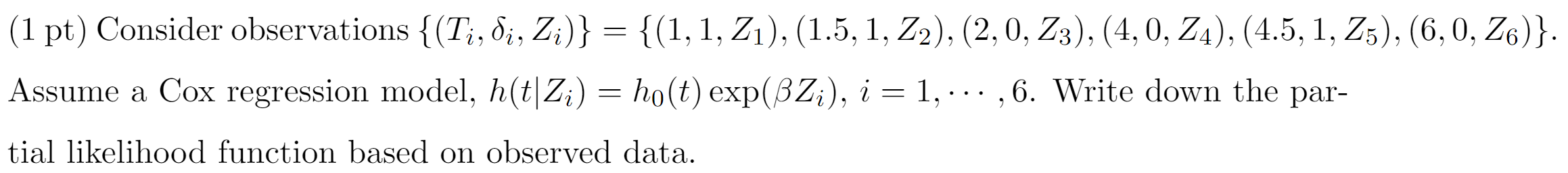 Solved (1 pt) Consider observations | Chegg.com