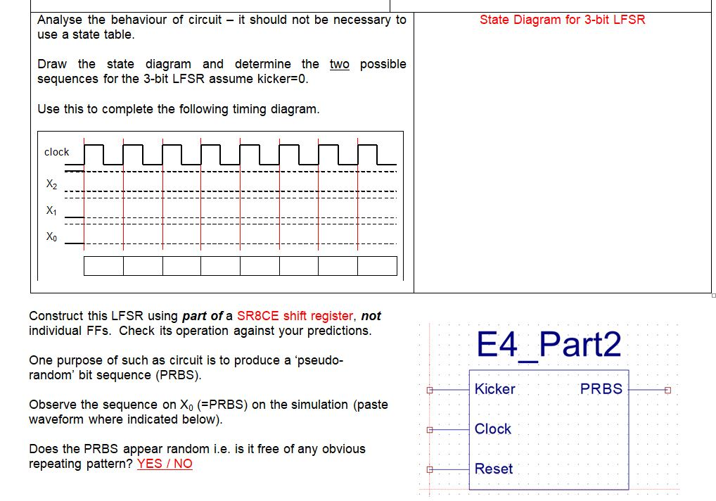 3 bit linear feedback shift register 3 bit linear feedback shift register