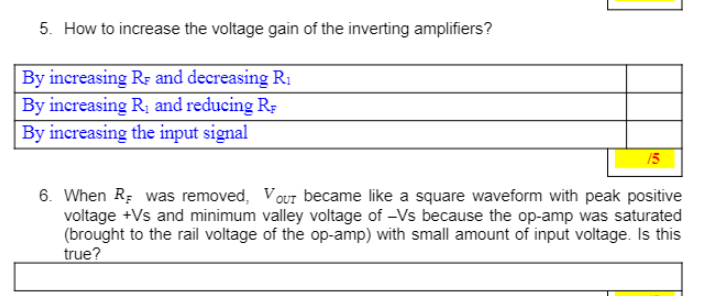 Solved 5. How to increase the voltage gain of the inverting | Chegg.com