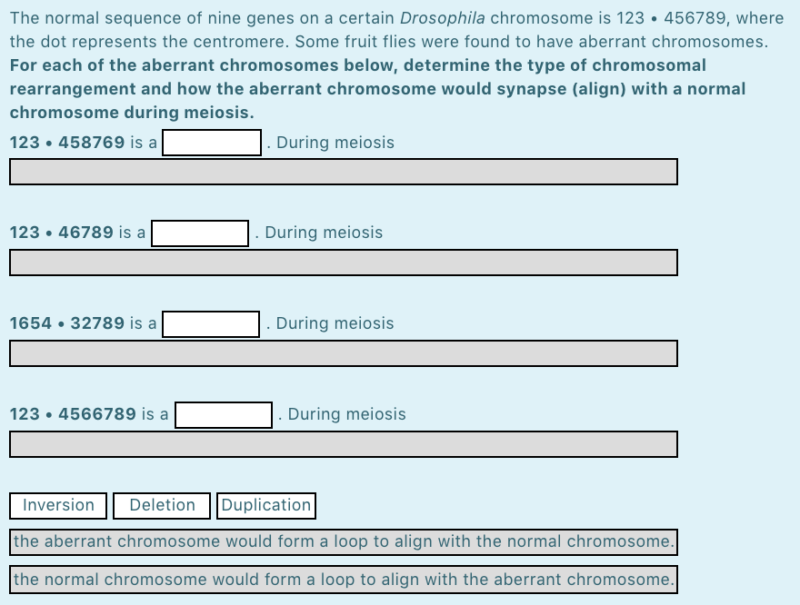 Solved The normal sequence of nine genes on a certain | Chegg.com
