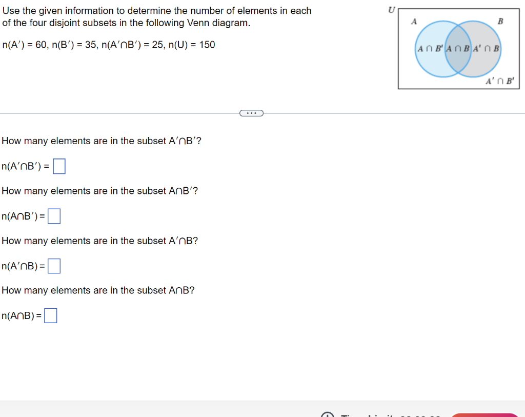 Solved Use the given information to determine the number of | Chegg.com