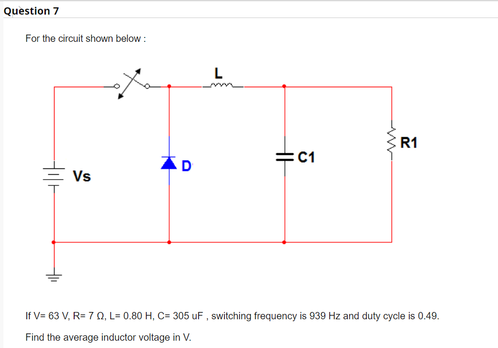 Solved For the circuit shown below : = If V=63 | Chegg.com