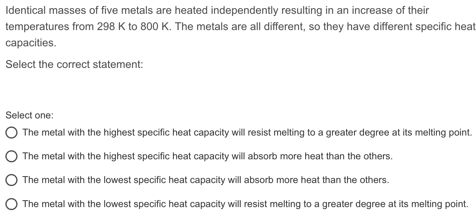 solved-identical-masses-of-five-metals-are-heated-chegg