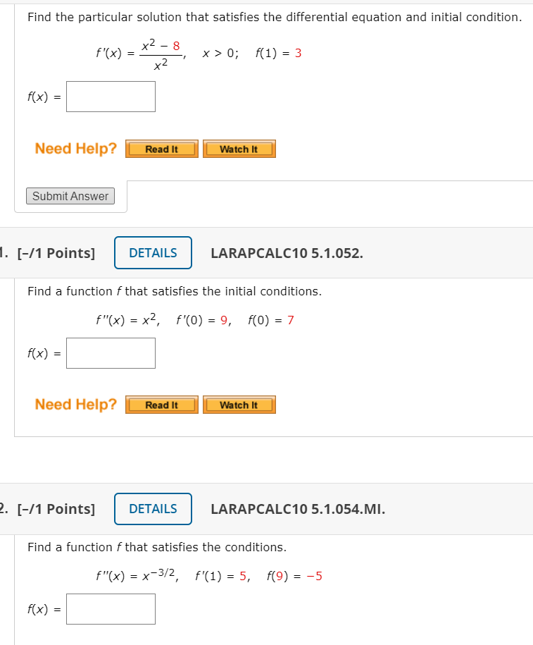 Solved Find the particular solution that satisfies the