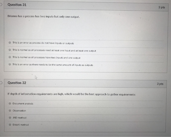 Question 31 3 Pts Brianna Process Two Inputs One Output O Error Process ...