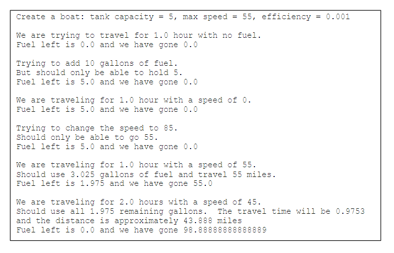 Solved Consider a class MotorBoat that represents | Chegg.com