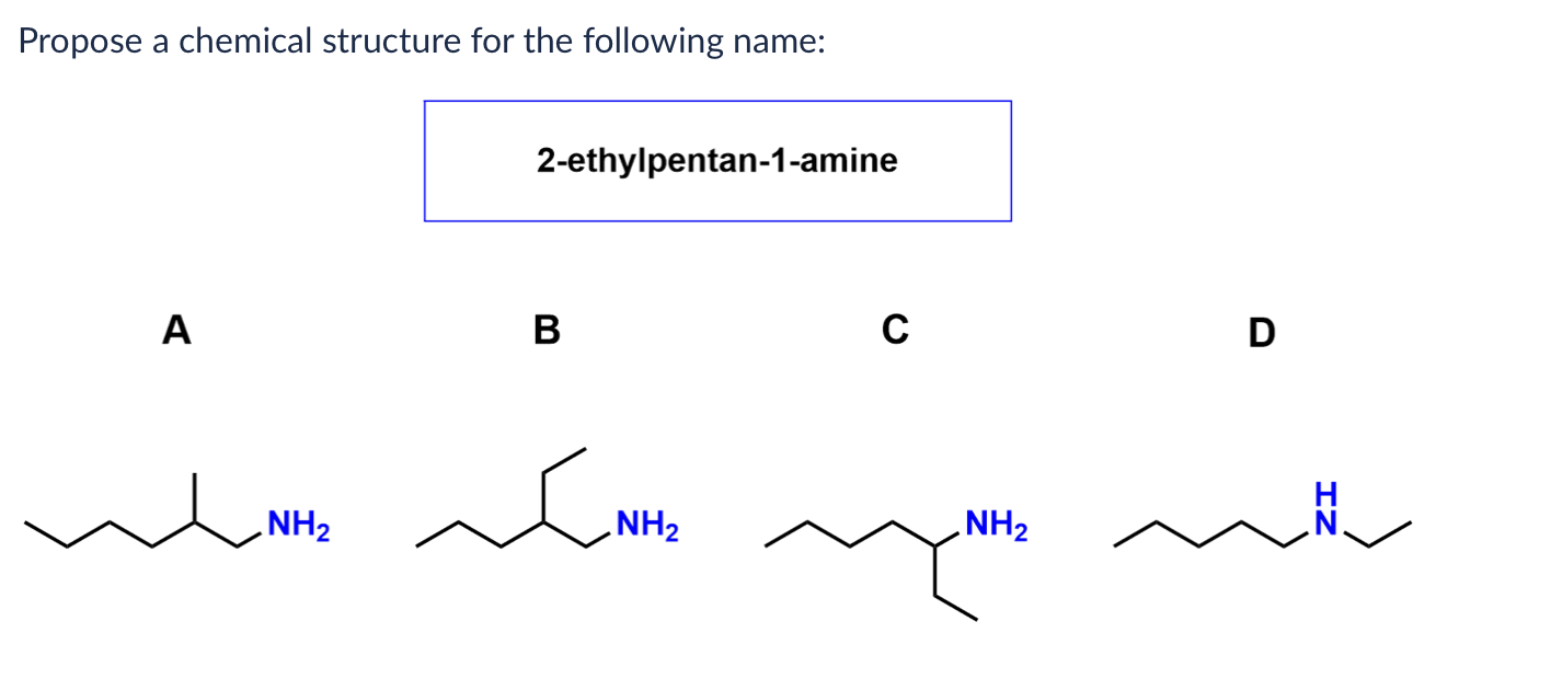 Solved Propose a chemical structure for the following name: | Chegg.com
