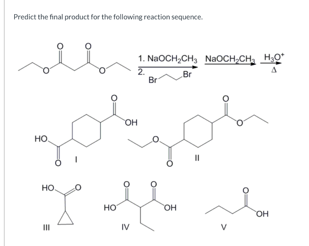 Solved Predict the final product for the following reaction | Chegg.com