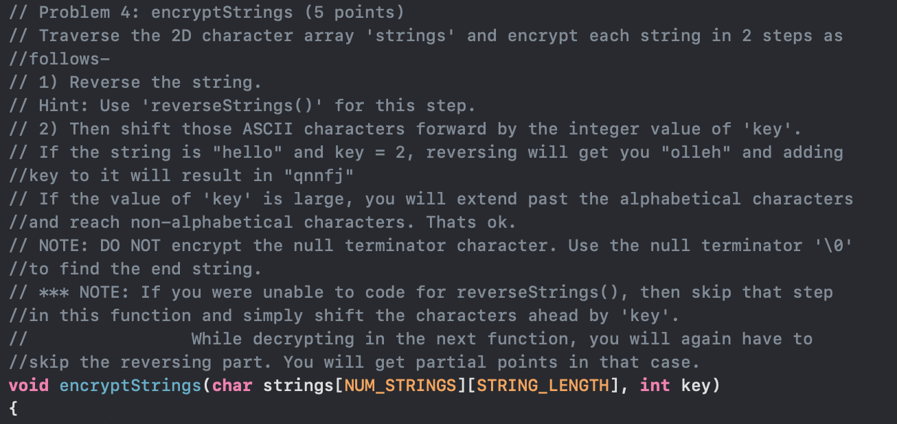 Solved // Problem 3: reverseString (5 points) // Reverse | Chegg.com