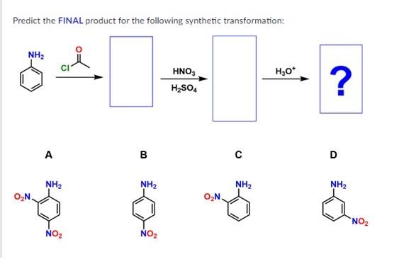 Solved Predict the FINAL product for the following synthetic | Chegg.com