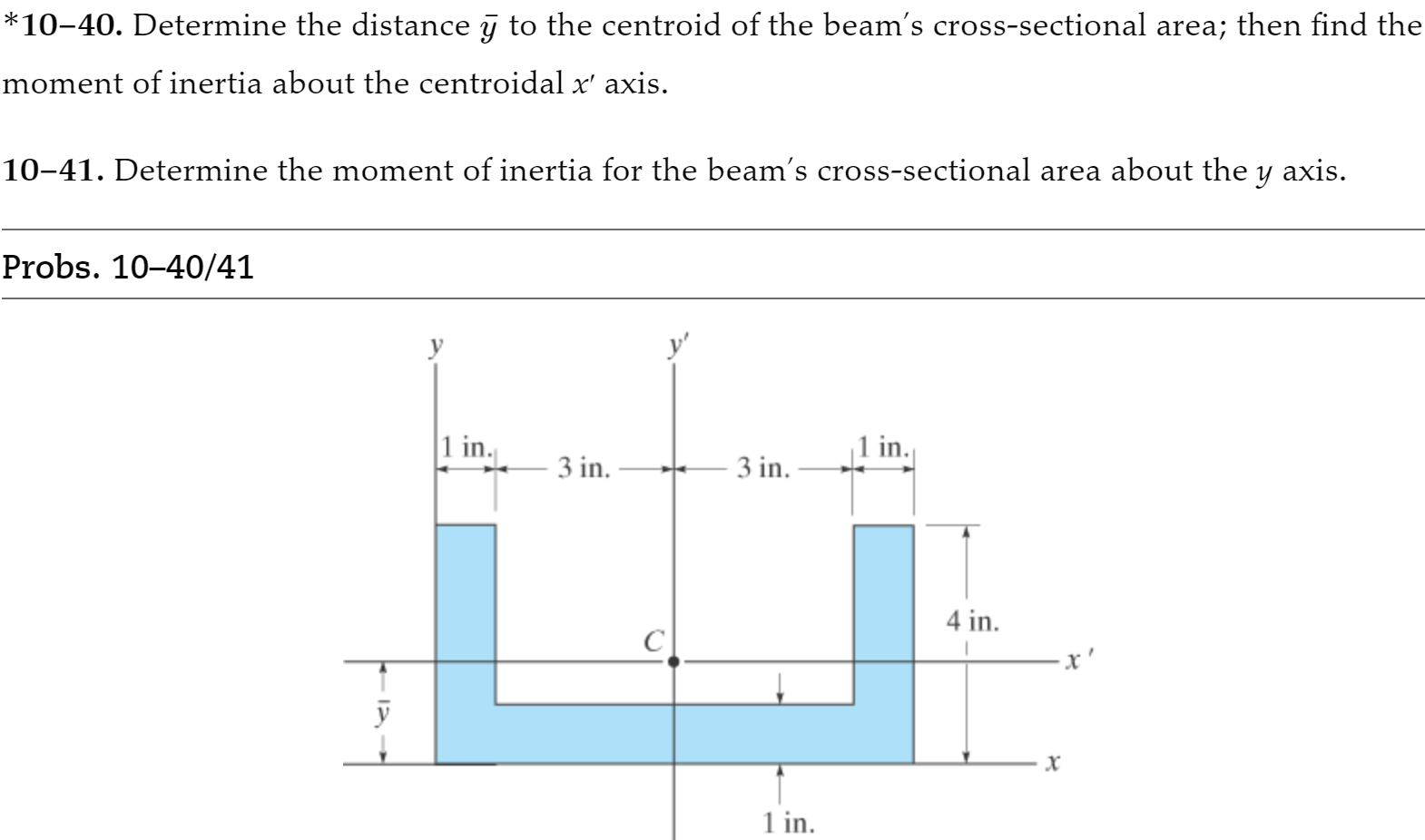 Solved *1040. Determine the distance y to the centroid of
