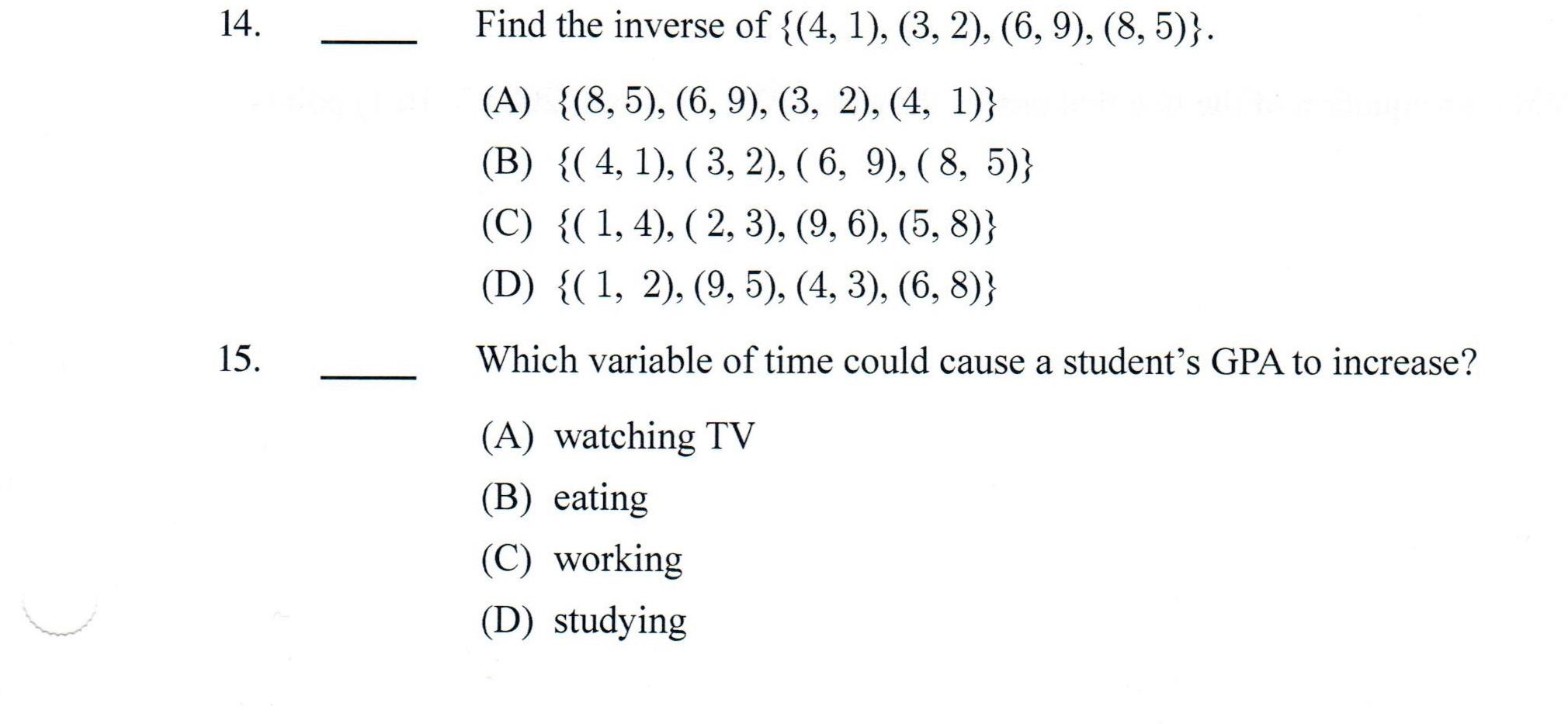 Solved 14 Find The Inverse Of 4 1 3 2 6 9 Chegg Com