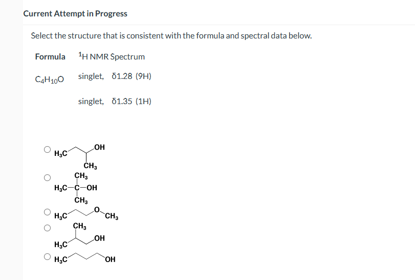 Solved Select the structure that is consistent with the | Chegg.com
