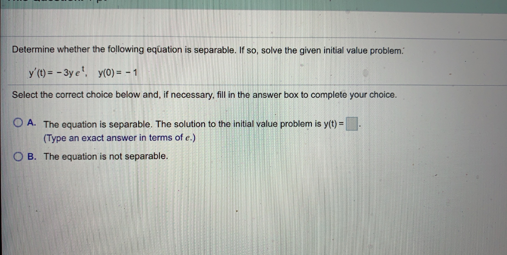 Solved Determine Whether The Following Equation Is | Chegg.com