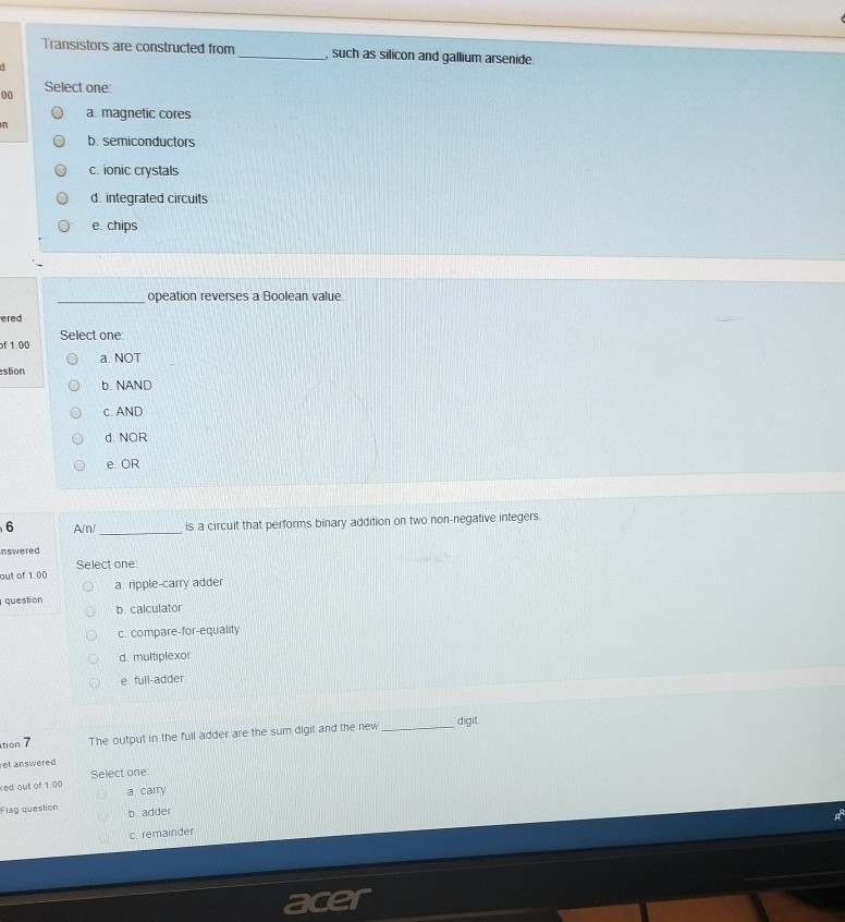 Solved Transistors are constructed from such as silicon and