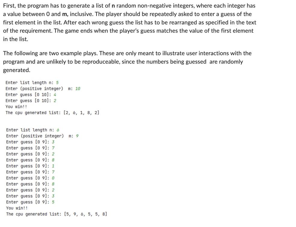 Solved Develop a computer game called guess.py where a | Chegg.com